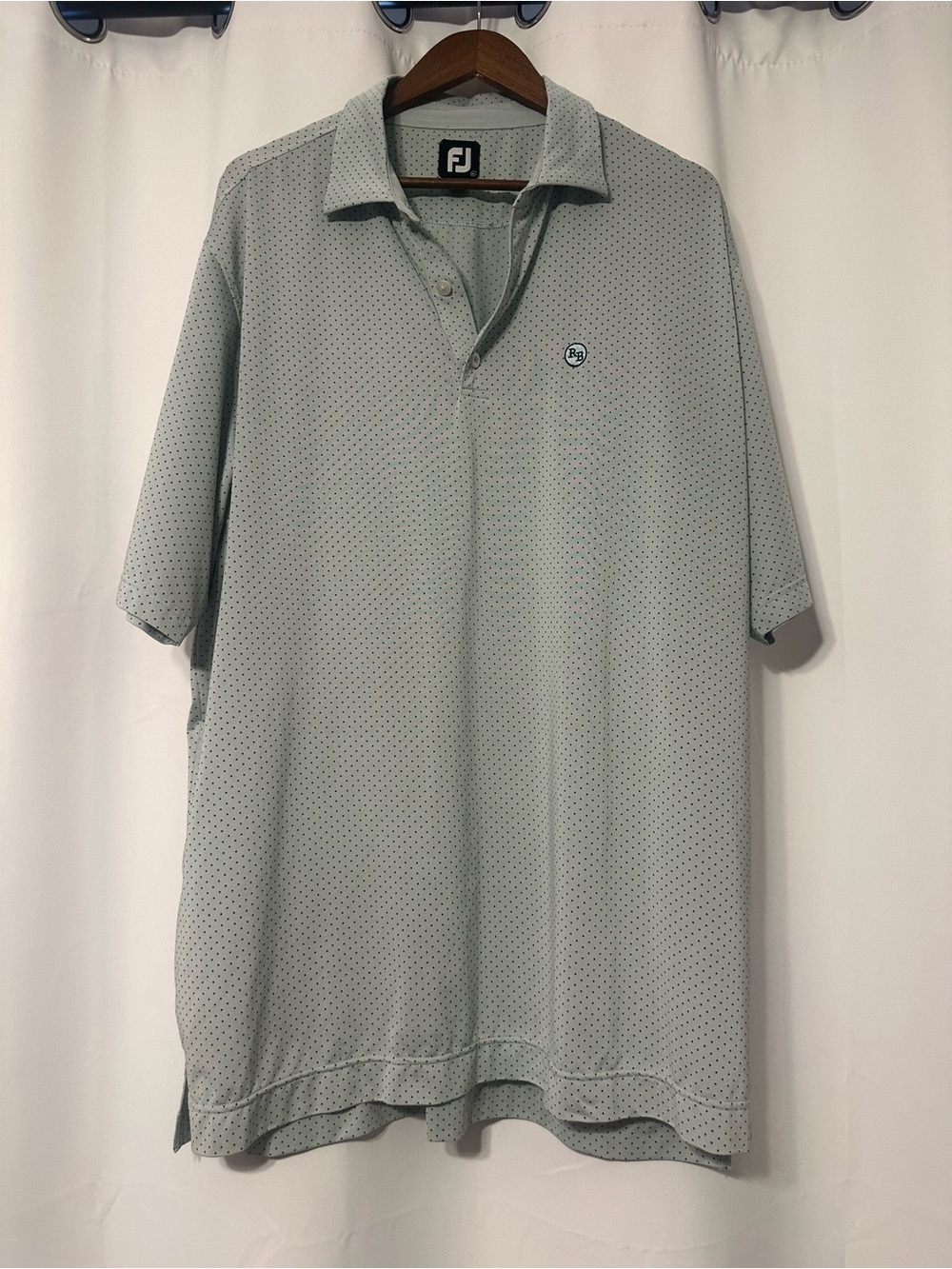 FootJoy XL Men's Mint Green Microdot Golf Polo